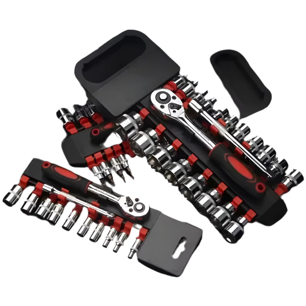 1/4” Ratchet Socket Wrench Set, 13PCS Metric for Car & Motorcycle Repair
