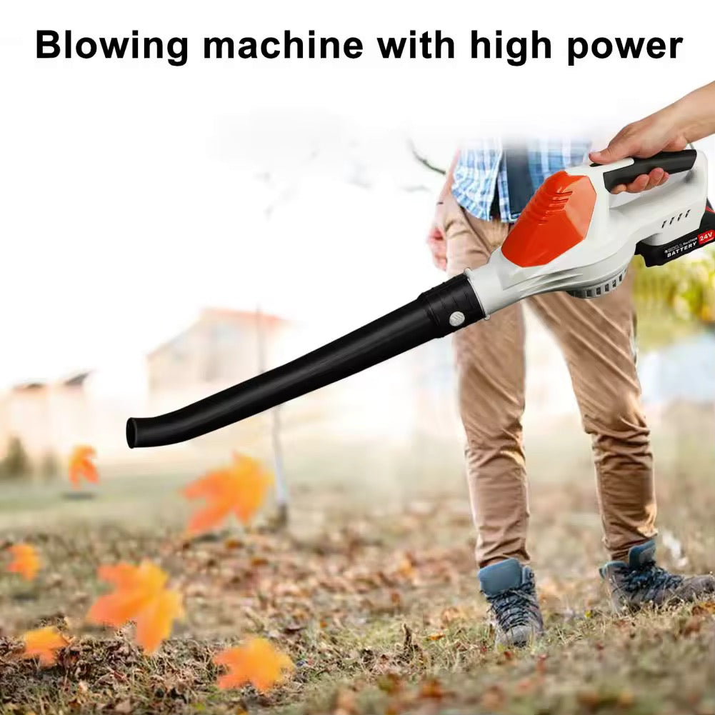 Powerful 24V Cordless Leaf Blower – Handheld Electric Blower with 2 Batteries & Charger for Lawn Care & Yard Cleanup