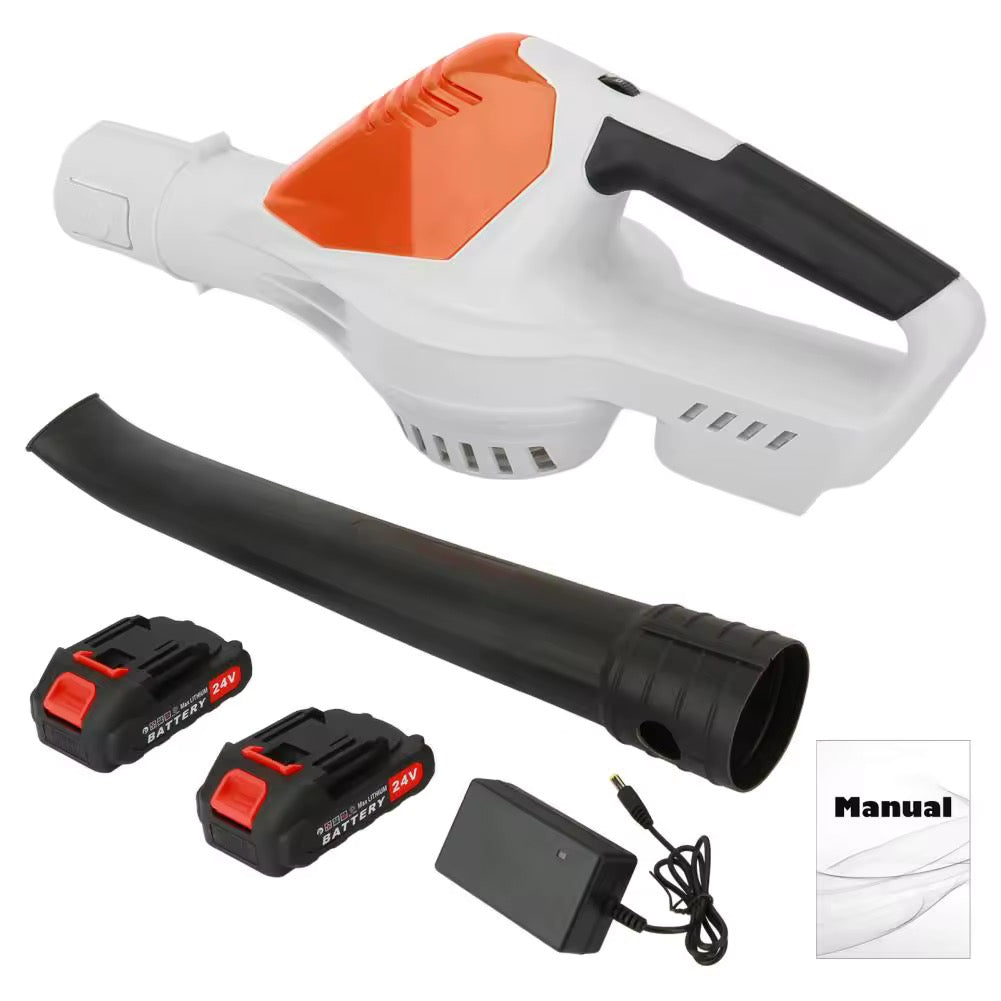 Powerful 24V Cordless Leaf Blower – Handheld Electric Blower with 2 Batteries & Charger for Lawn Care & Yard Cleanup