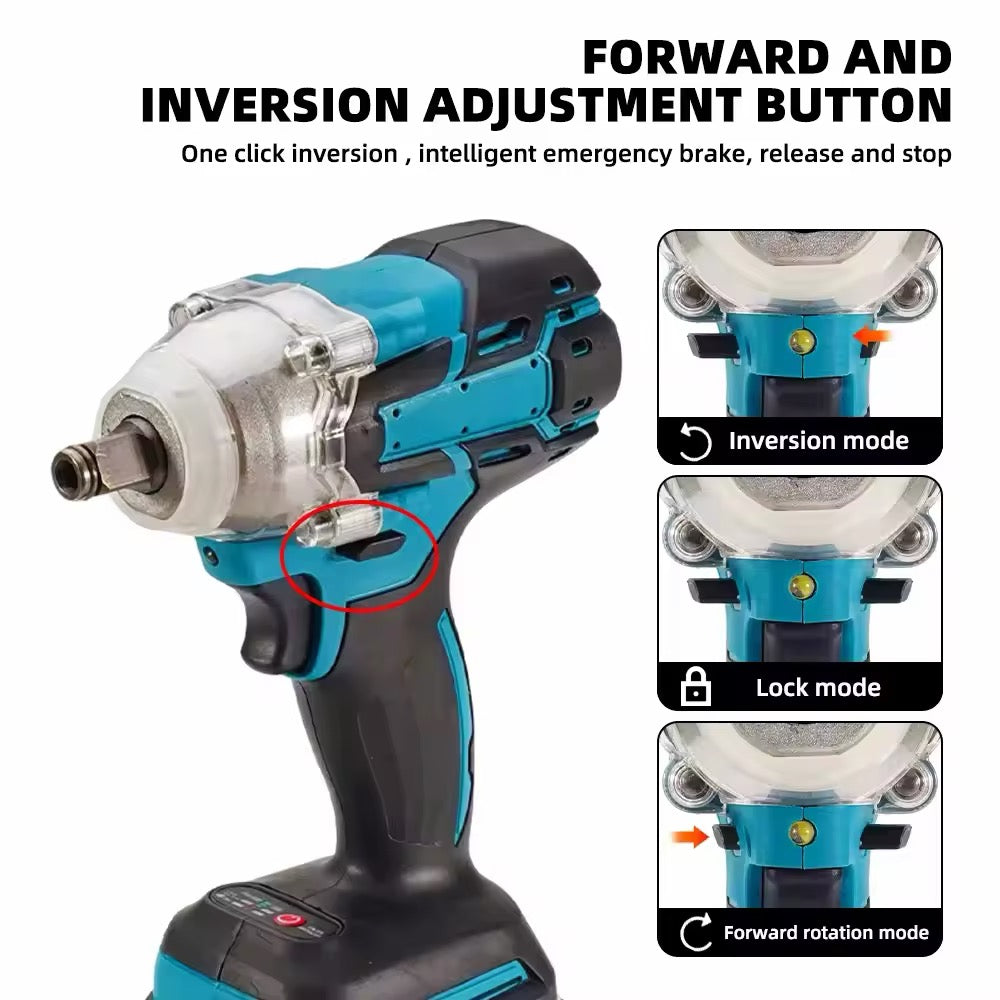 Brushless Cordless Impact Wrench – 3000N Compatible with Makita 18V Battery | Power Tool & Hand Drill