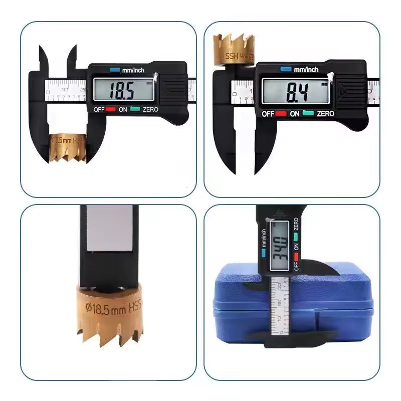 150mm/100mm Digital Vernier Caliper - Carbon Fiber Micrometer Gauge